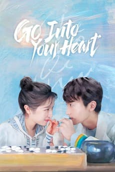 Promotional poster for GO Into Your Heart showing the two leads leaning toward each other above a Go board.