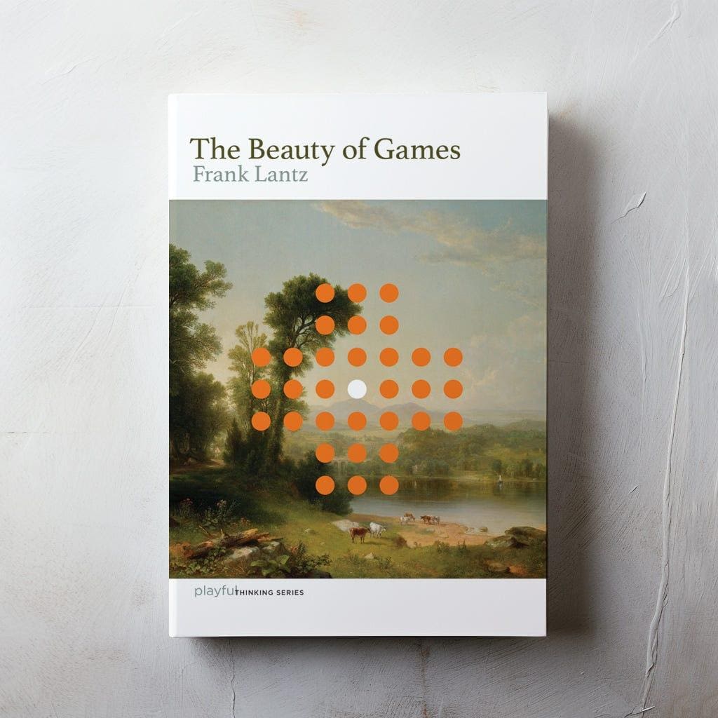 Cover of The Beauty of Games by Frank Lantz, exploring aesthetics and meaning in play.