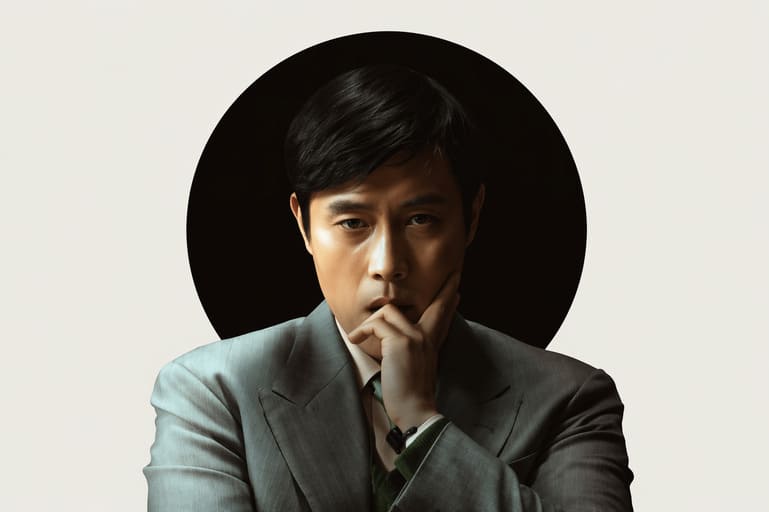 Thumbnail for a video about the movie The Match, featuring a dramatic portrait and text about Go history and high drama.